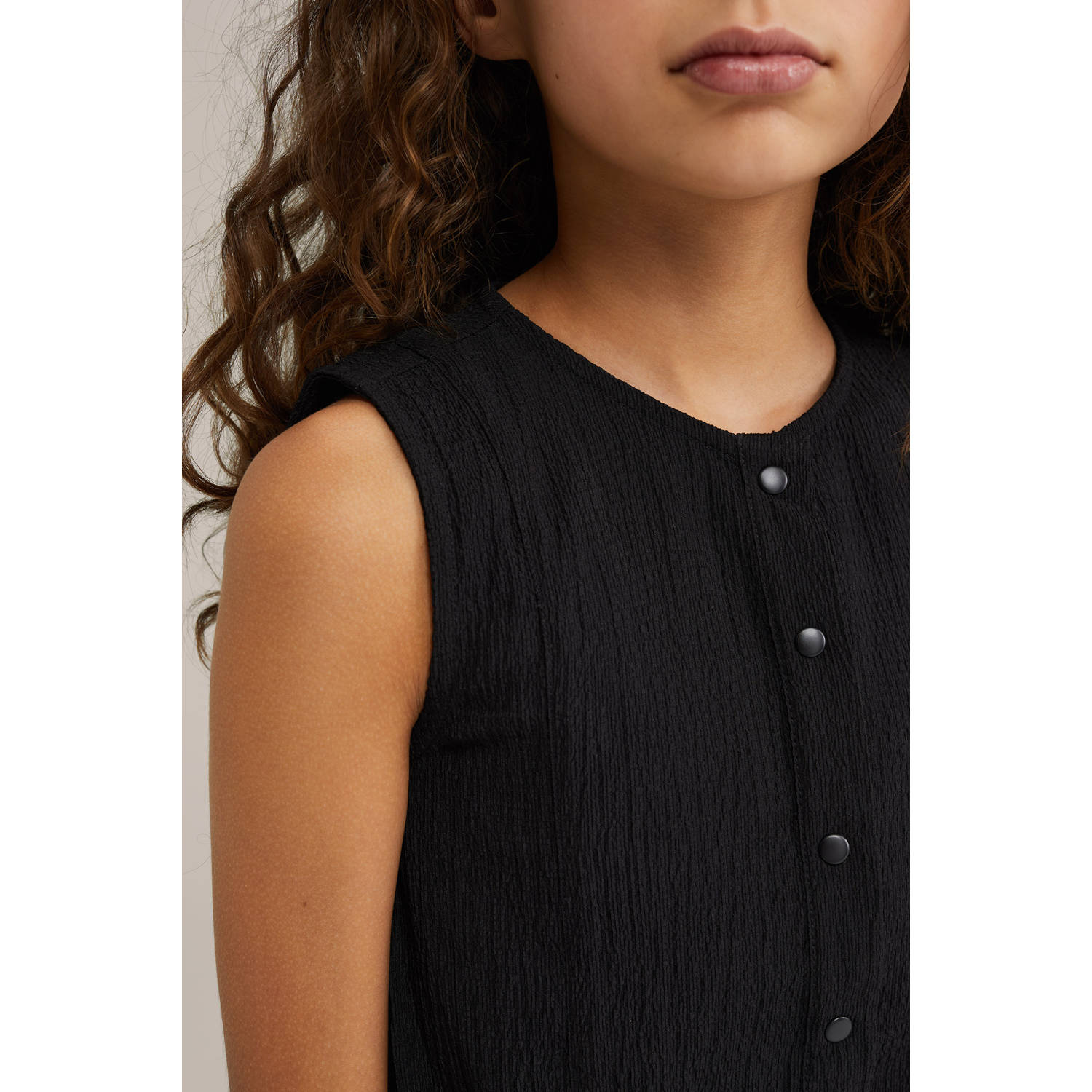 WE Fashion straight jumpsuit zwart