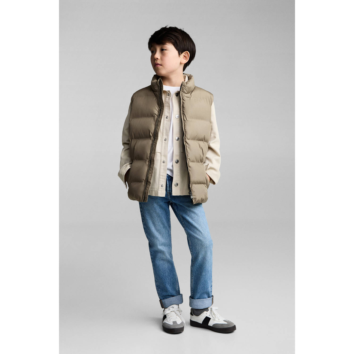 Mango Kids bodywarmer lichtbruin