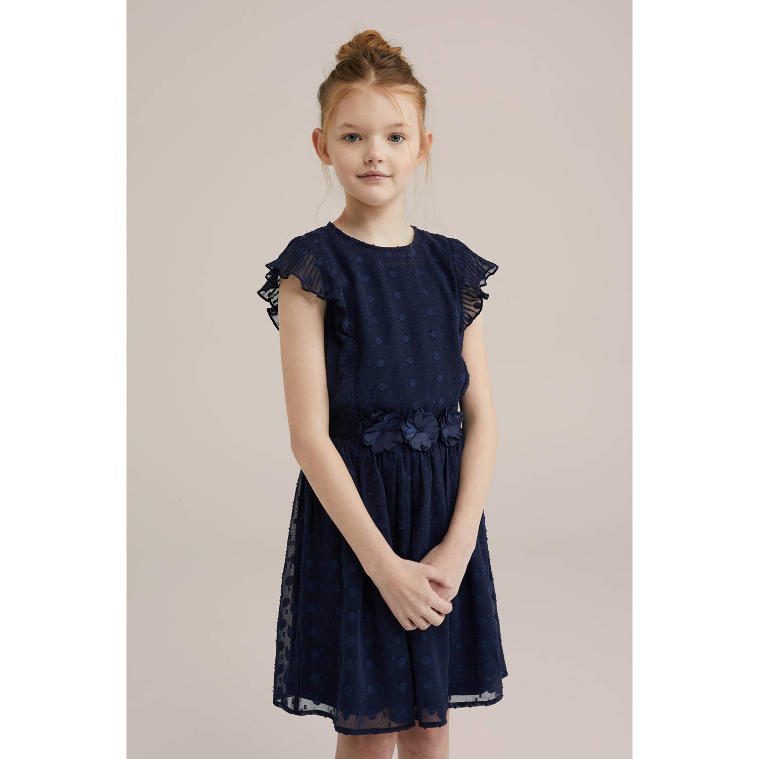 WE Fashion korte jurk donkerblauw
