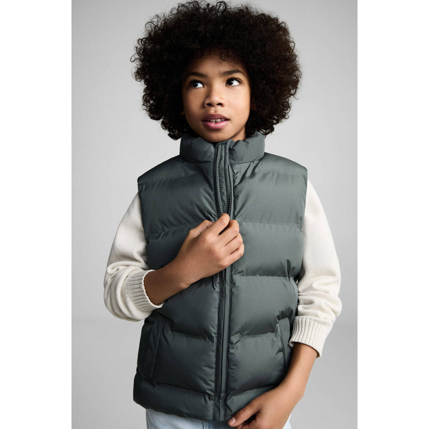 Mango Kids bodywarmer groen