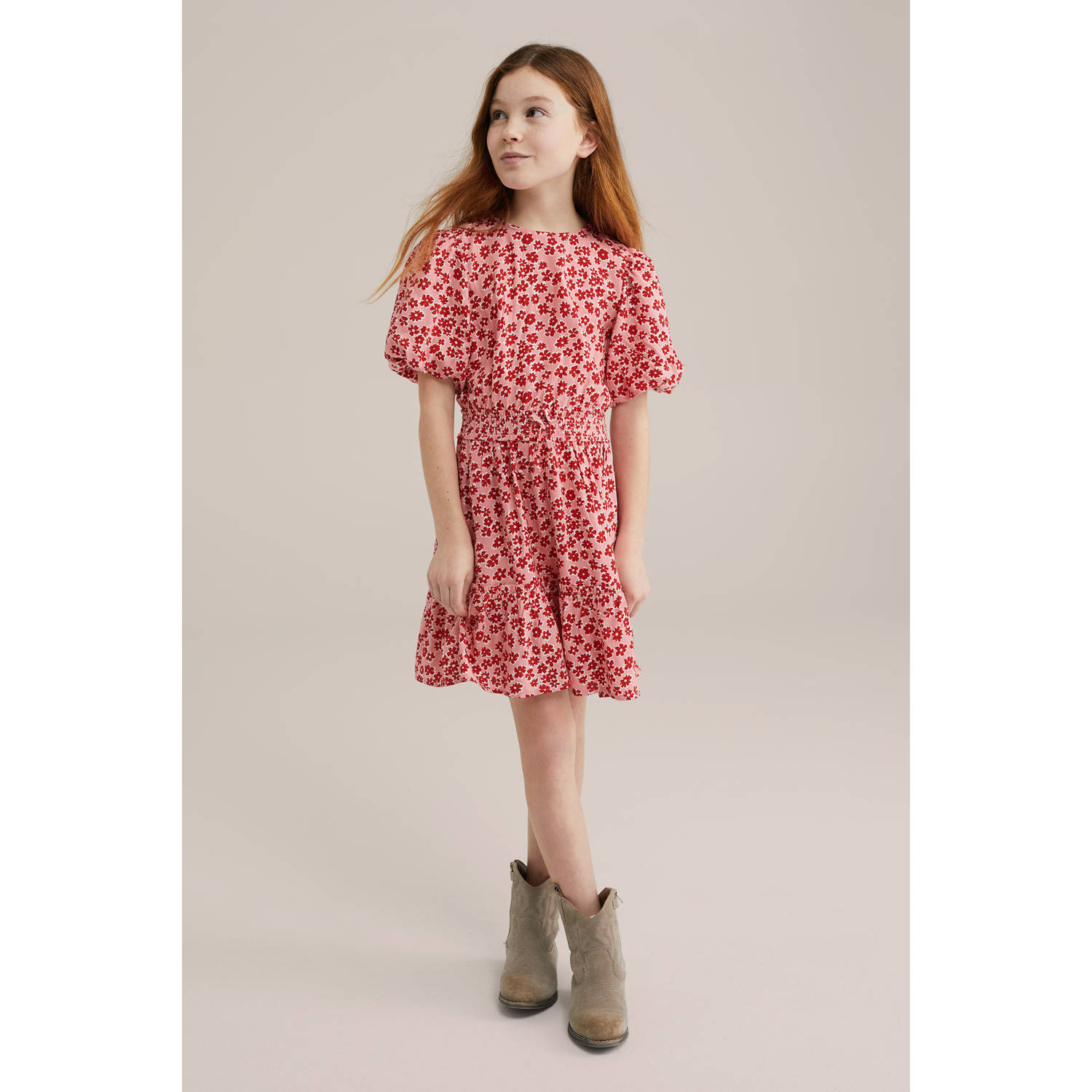 WE Fashion korte jurk lichtroze