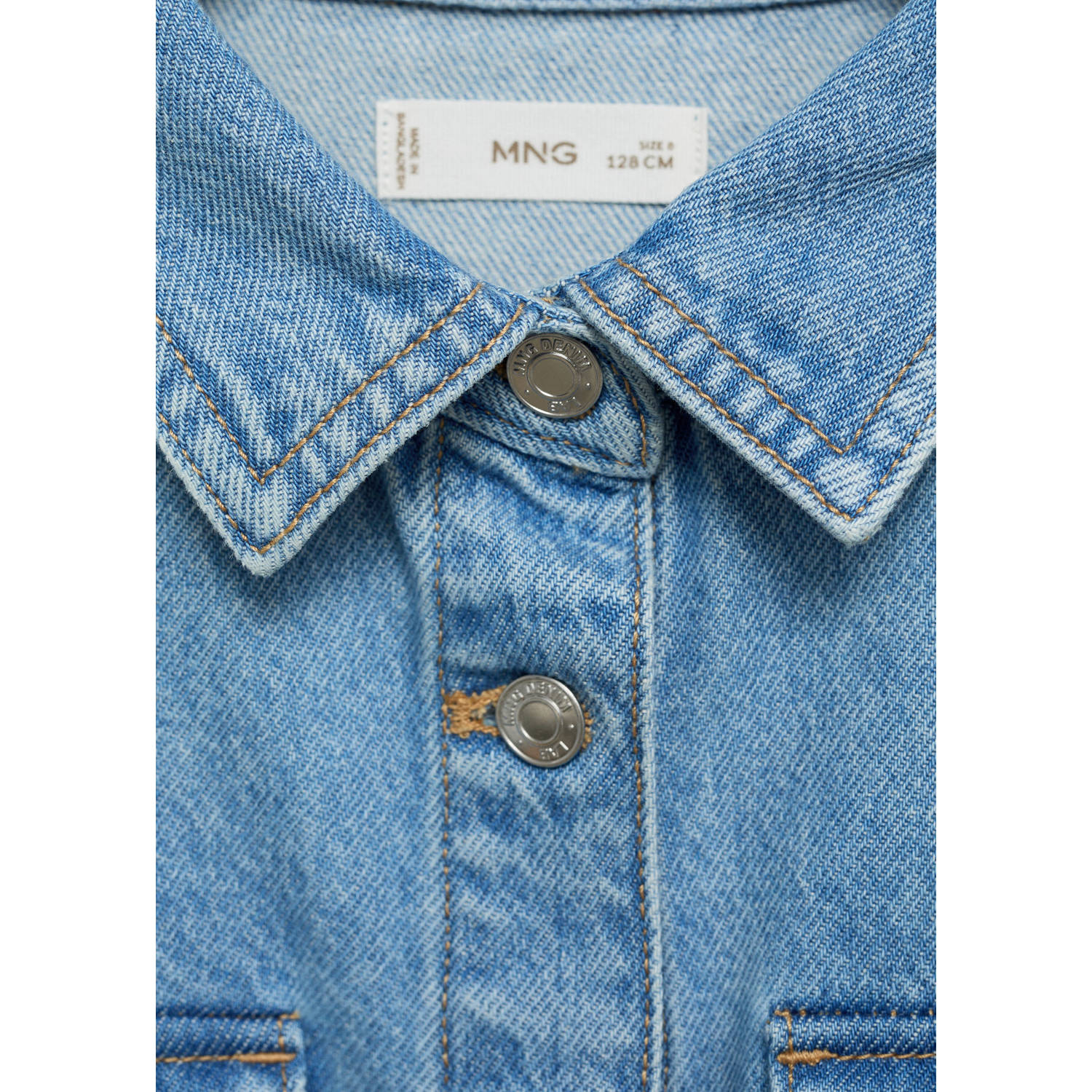 Mango Kids blousejurk medium blue denim