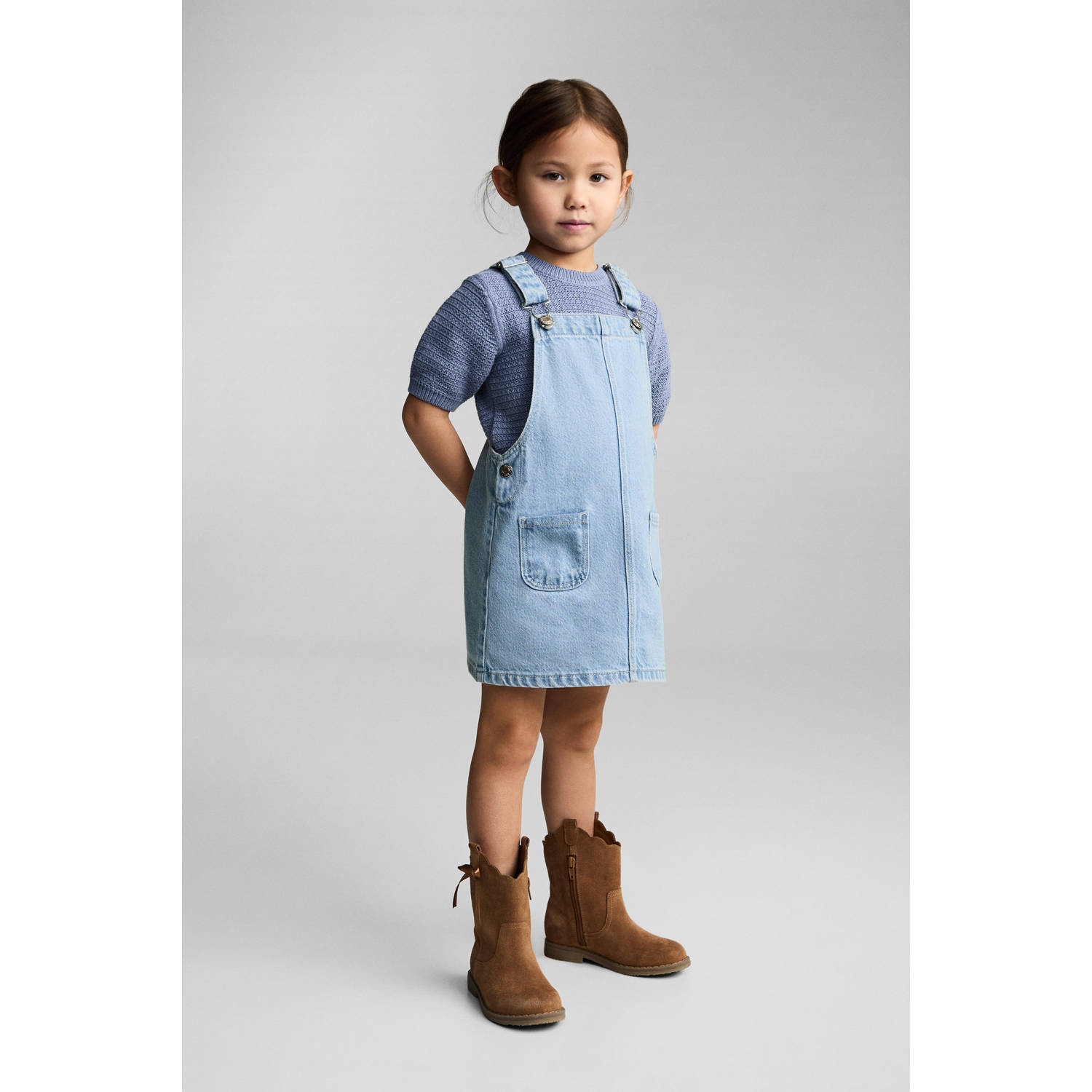 Mango Kids trui blauw gebreid