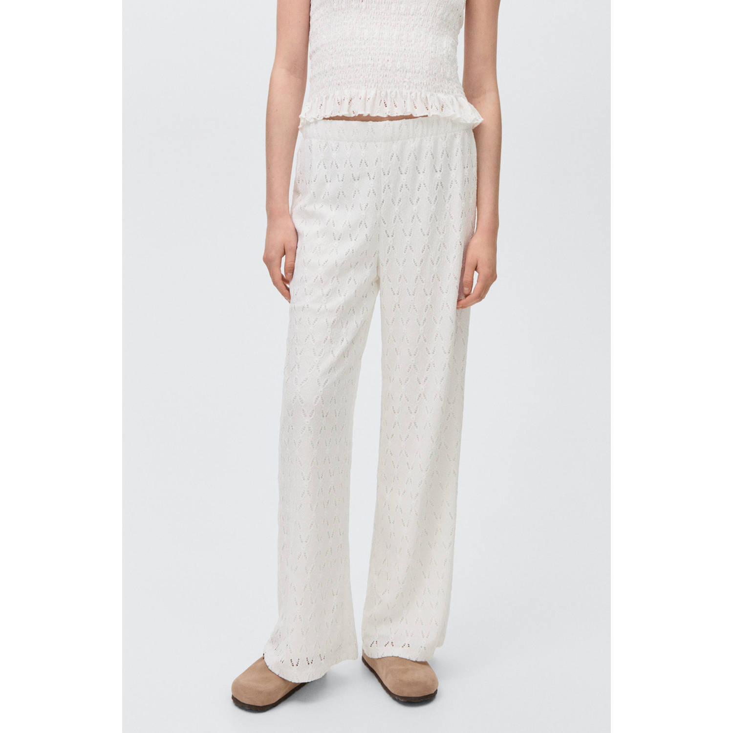 MANGO TEEN casual broek wit