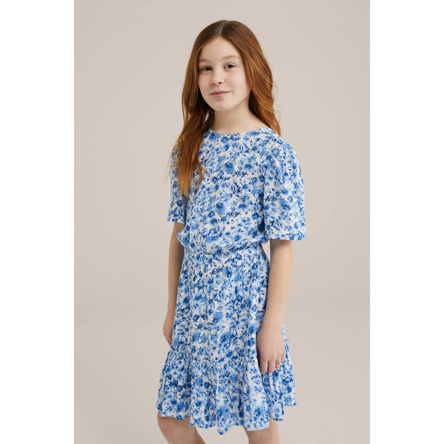 WE Fashion korte jurk lichtblauw