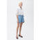 Mango high waist denim short light blue denim