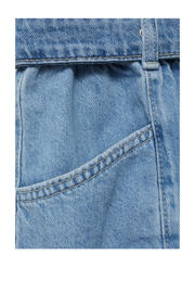 thumbnail: Mango high waist denim short light blue denim