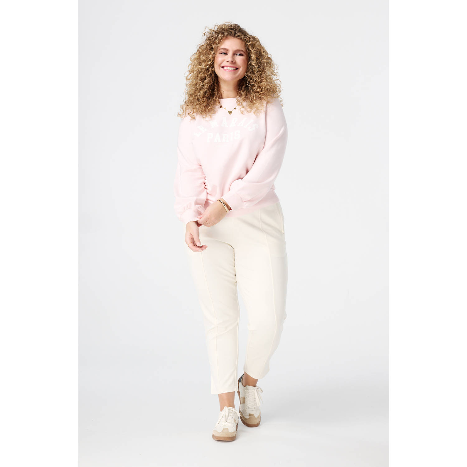 MS Mode sweater lichtroze