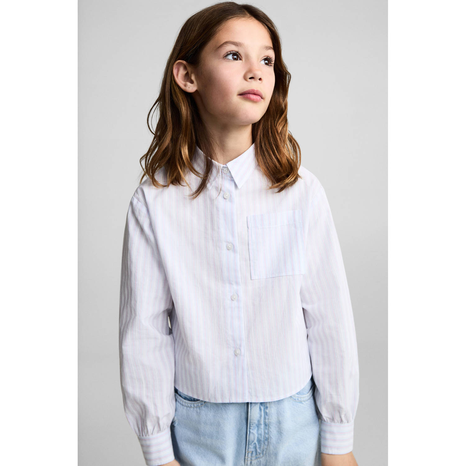 Mango Kids blouse lichtblauw
