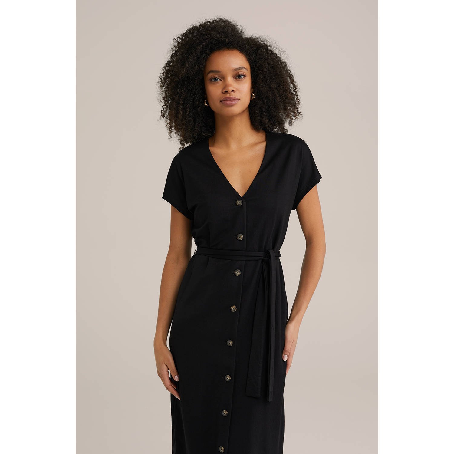 WE Fashion blousejurk zwart