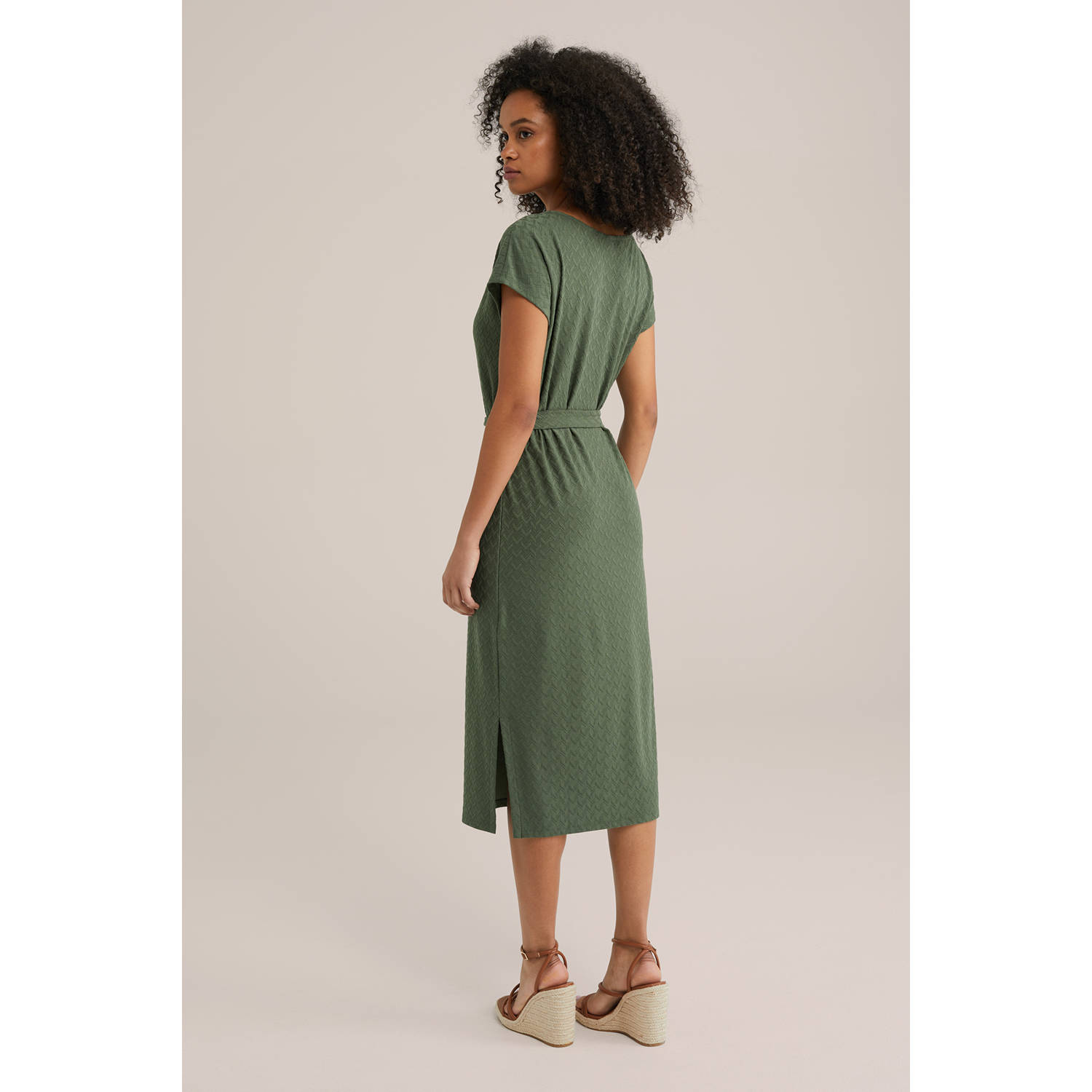 WE Fashion midi jurk groen