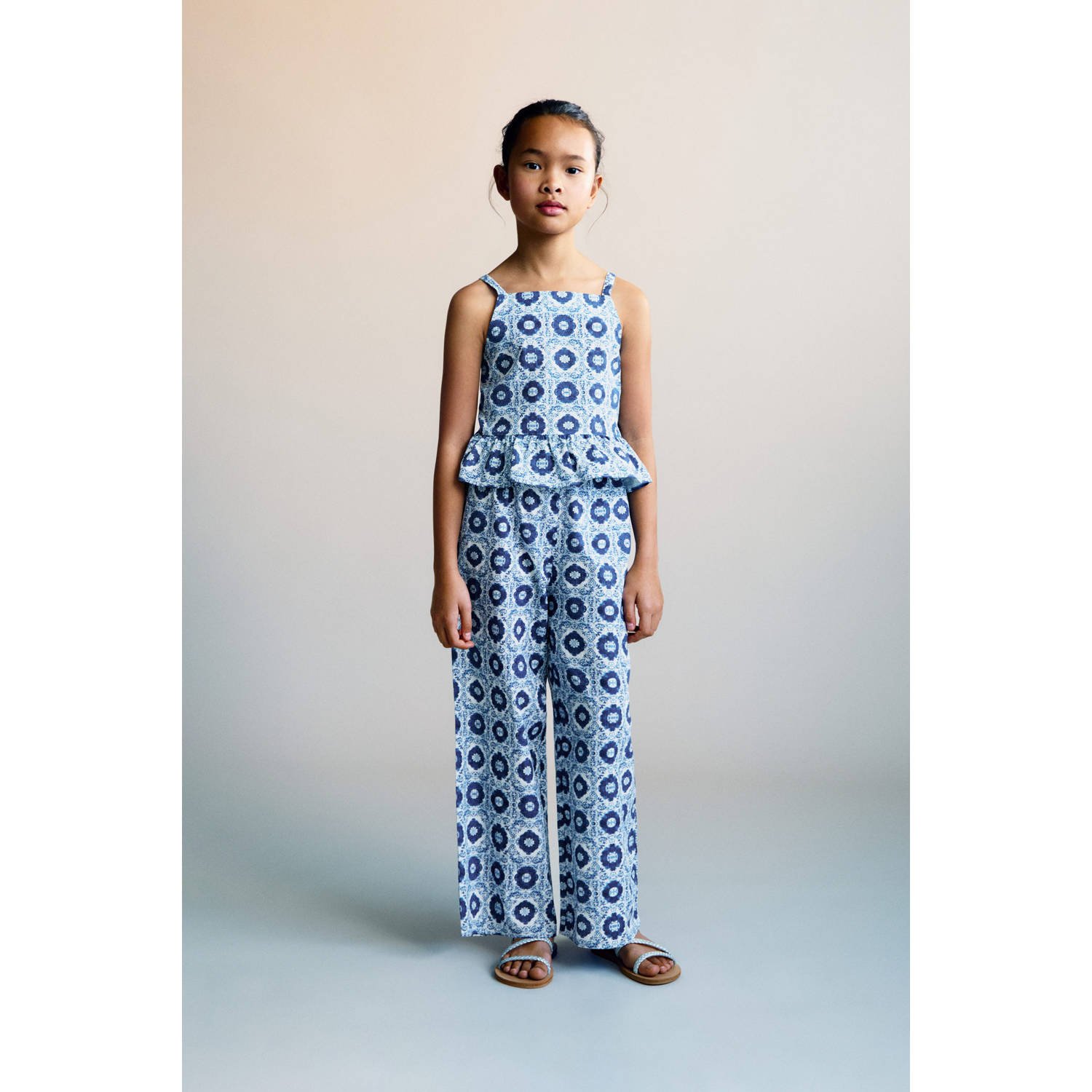 Mango Kids spaghettitop blauw