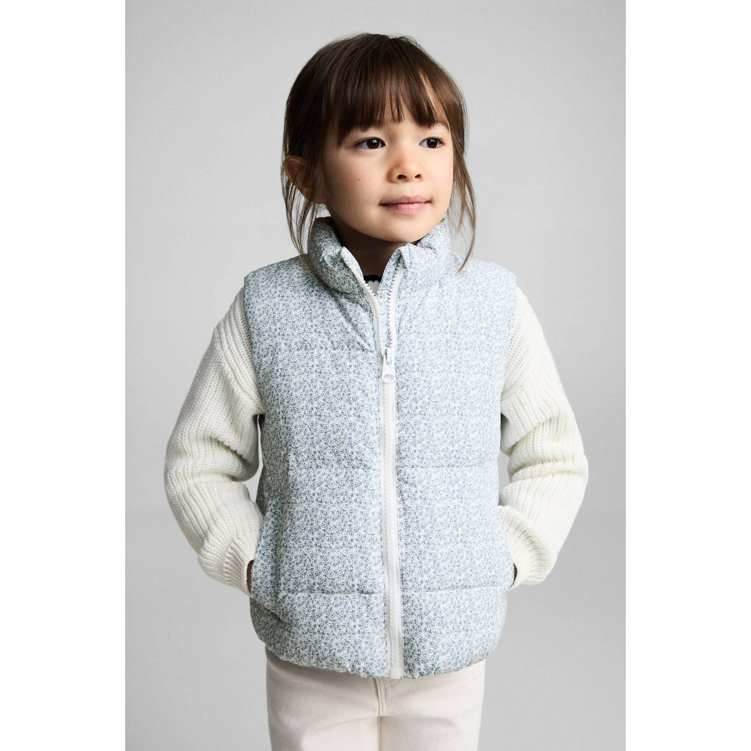 Mango Kids bodywarmer lichtblauw