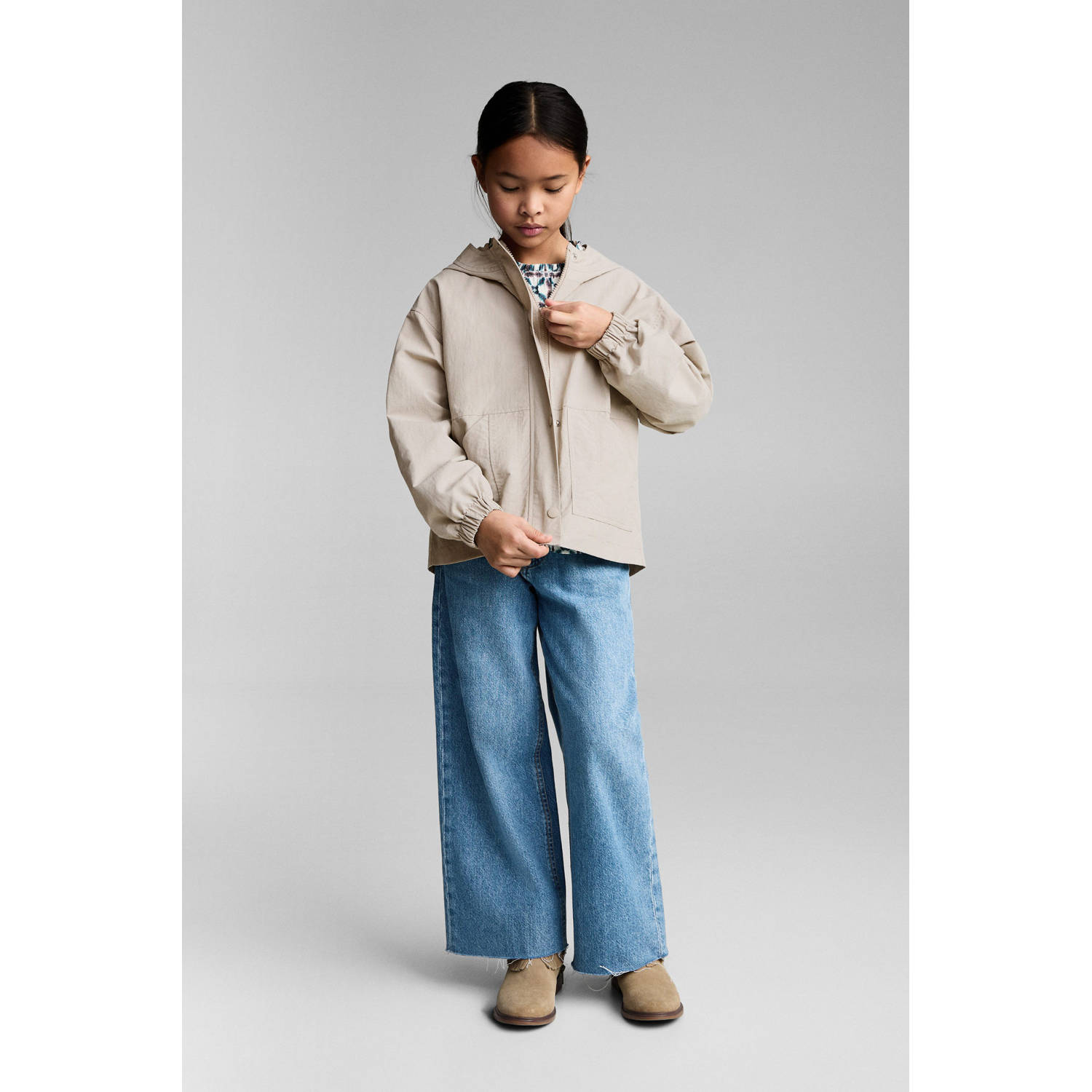 Mango Kids zomerjas grijs
