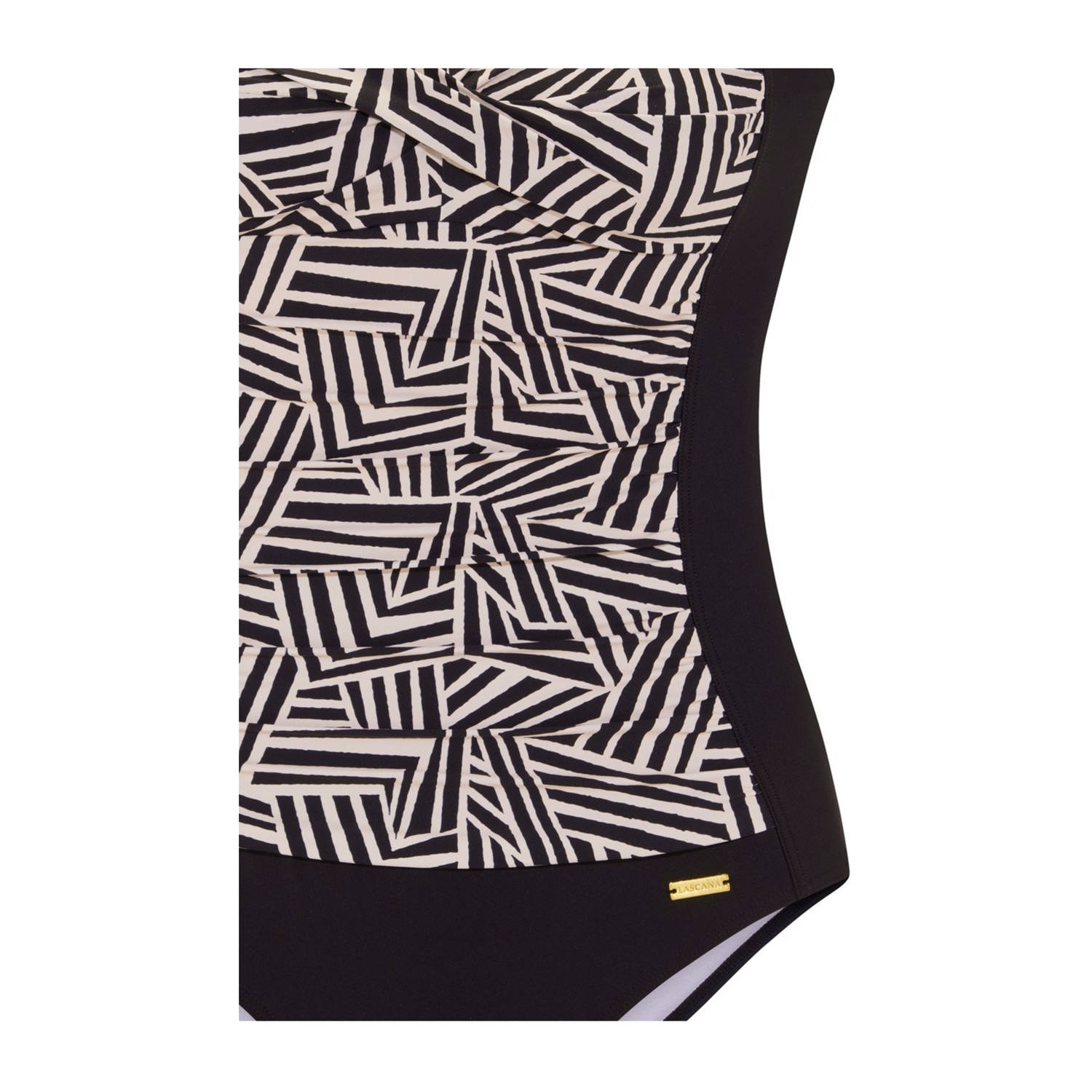 Lascana badpak zwart beige