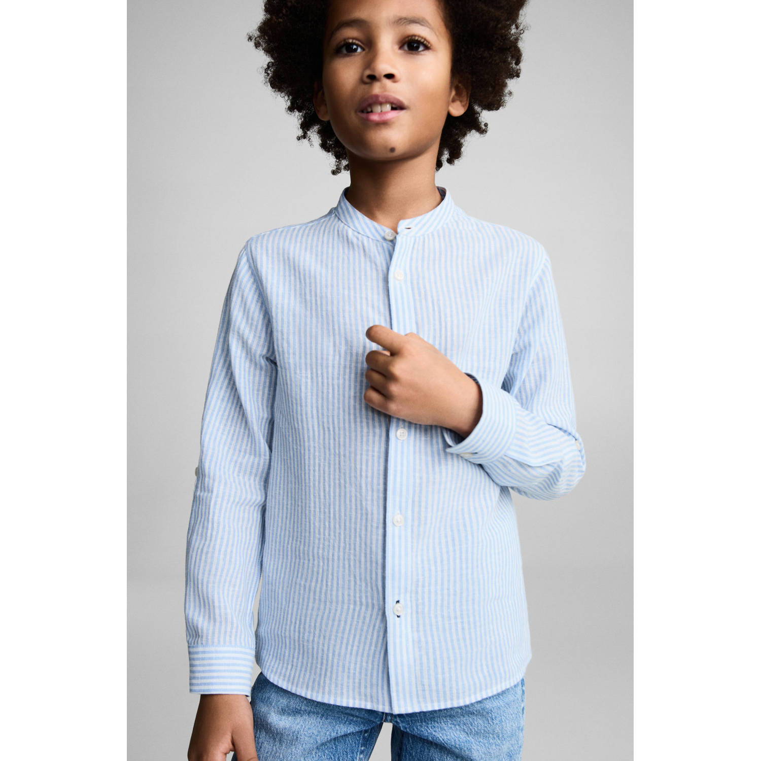 Mango Kids overhemd lichtblauw