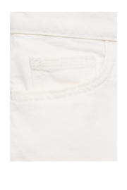 thumbnail: Witte dames Mango slim high waist short van denim met effen