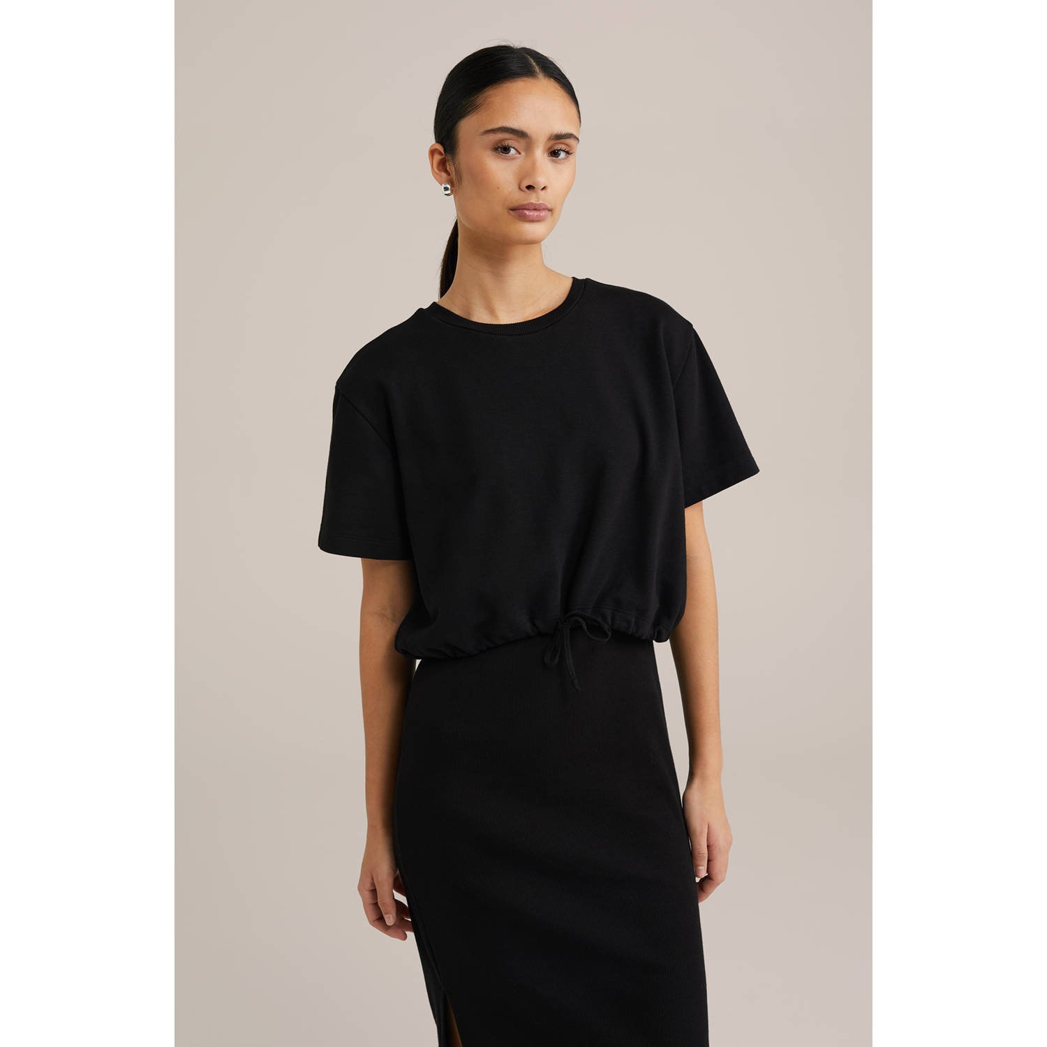 WE Fashion sweatjurk zwart