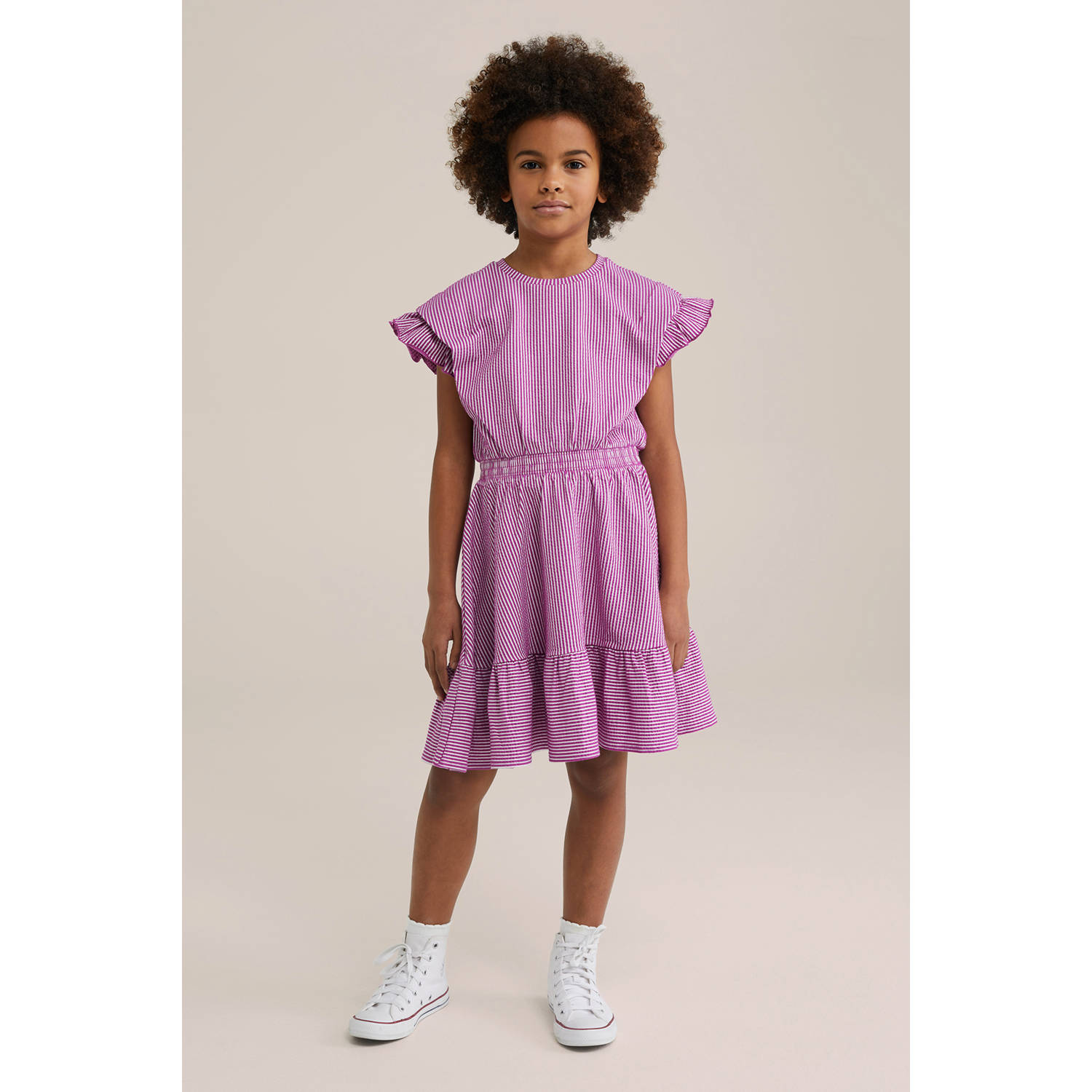 WE Fashion korte jurk paars
