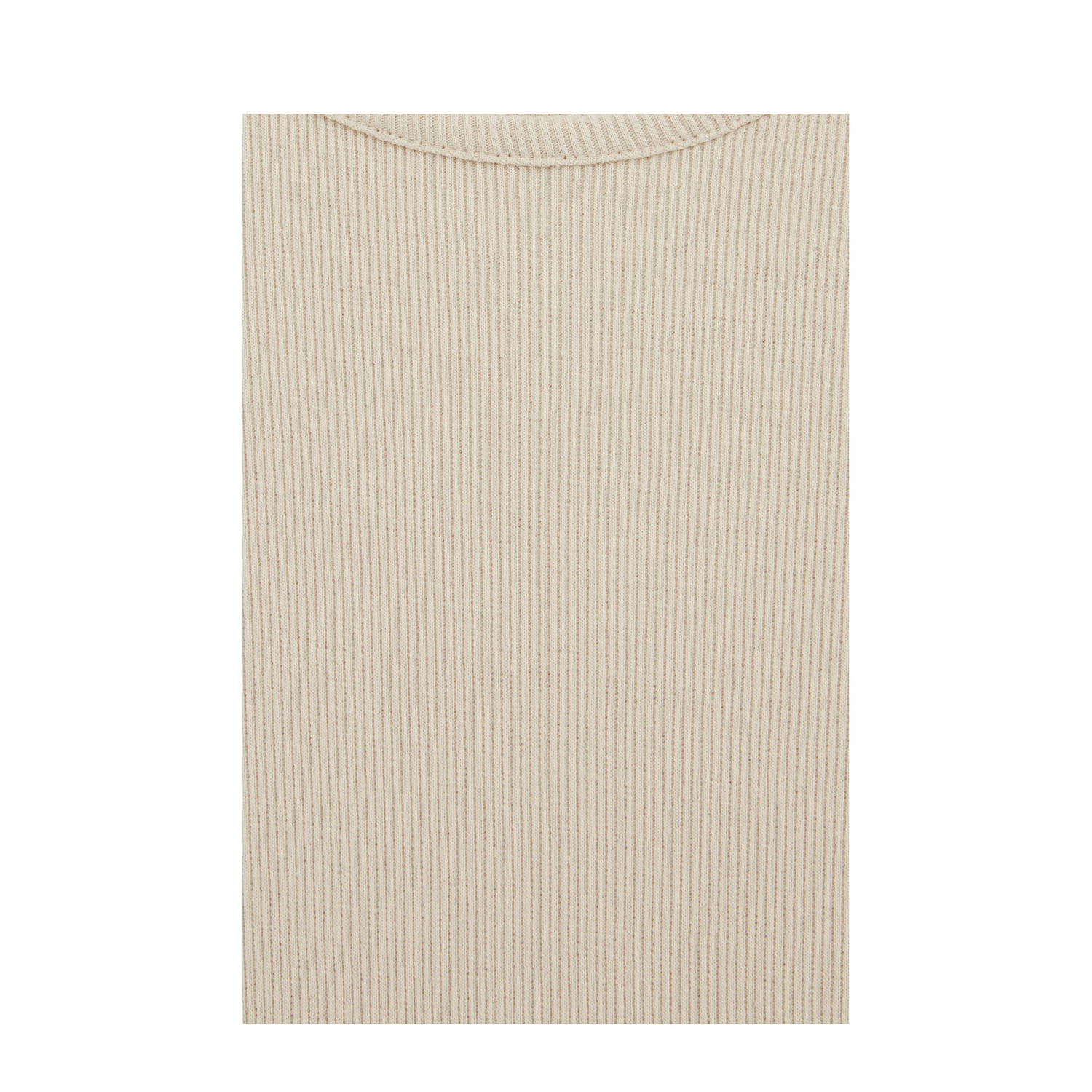 WE Fashion korte jurk rib gebreid beige
