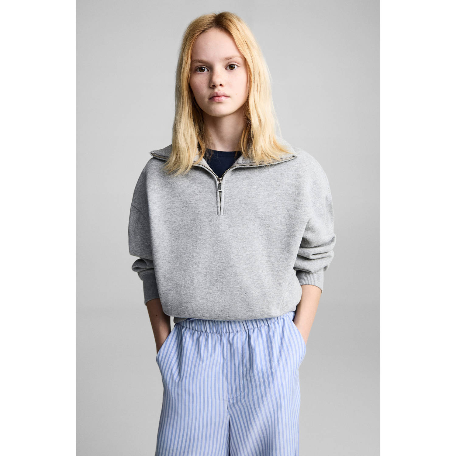 Mango Kids casual broek blauw