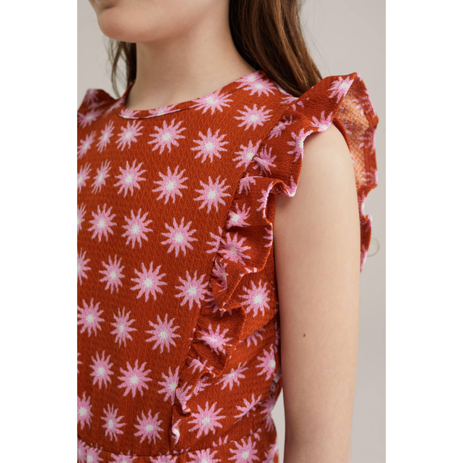 WE Fashion jumpsuit roodbruin