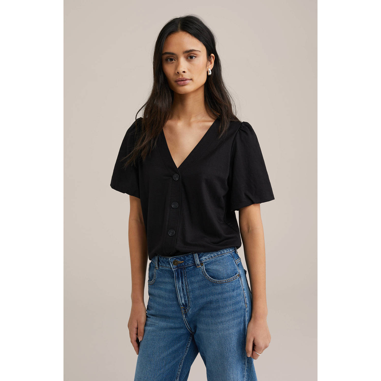 WE Fashion top zwart