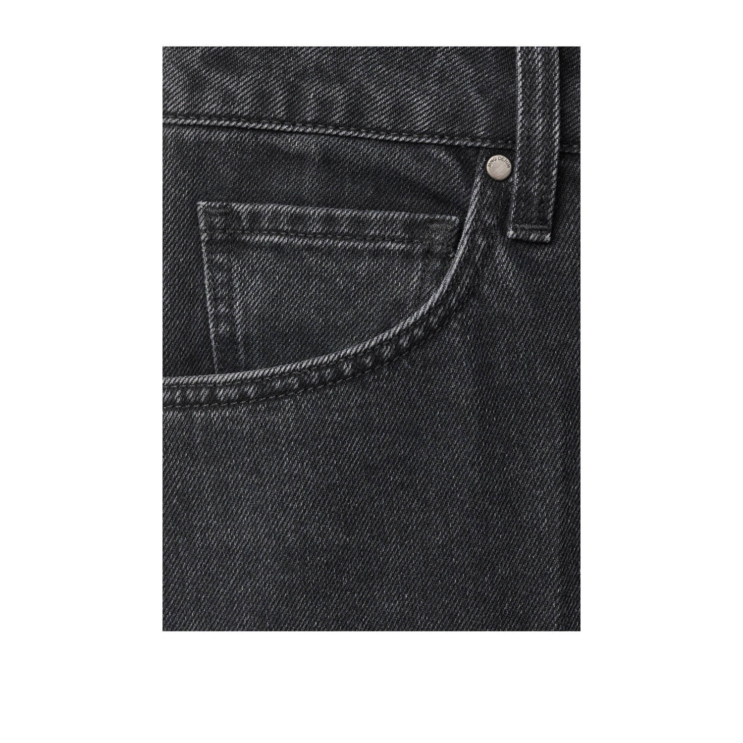 Mango high waist wide leg jeans black denim