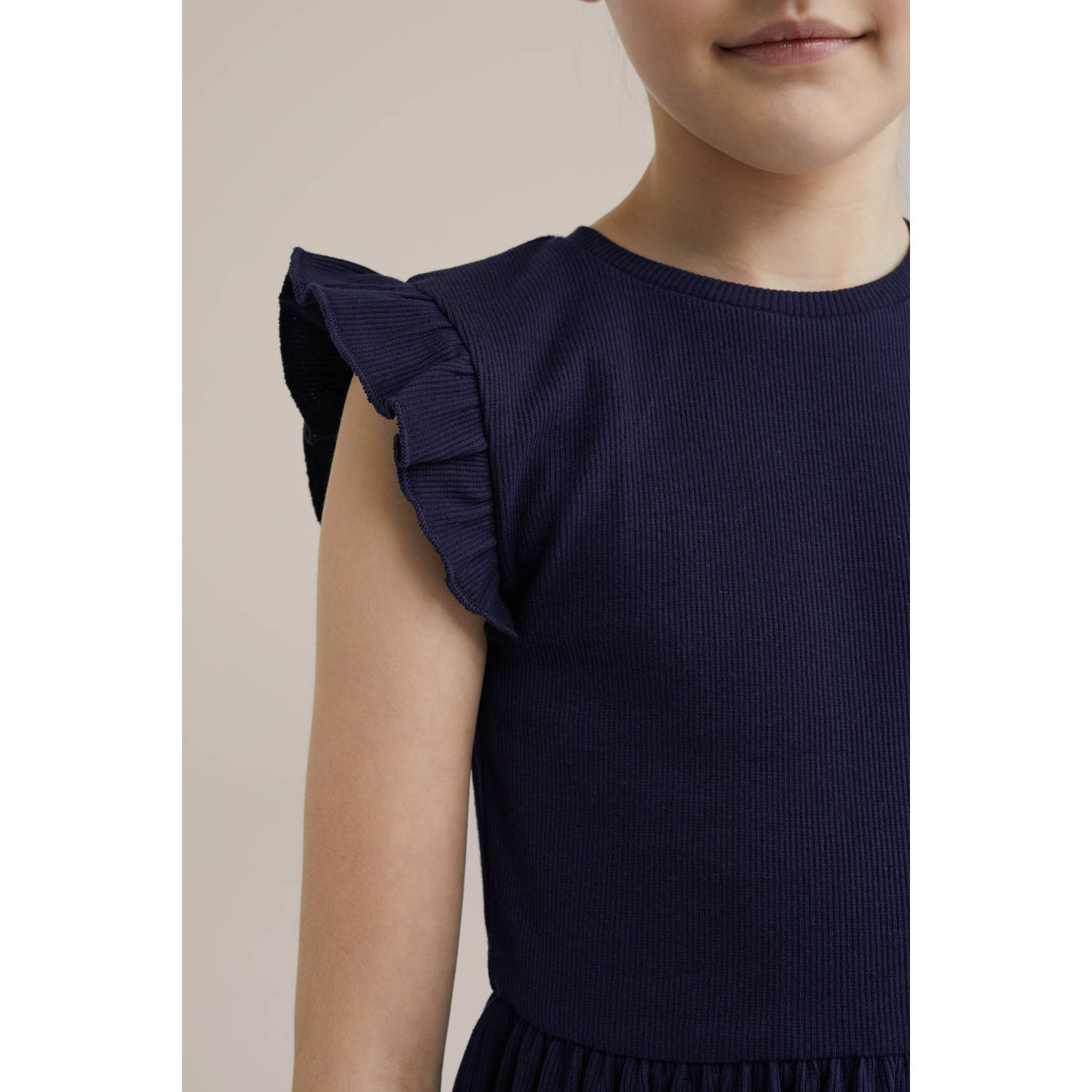 WE Fashion korte jurk donkerblauw