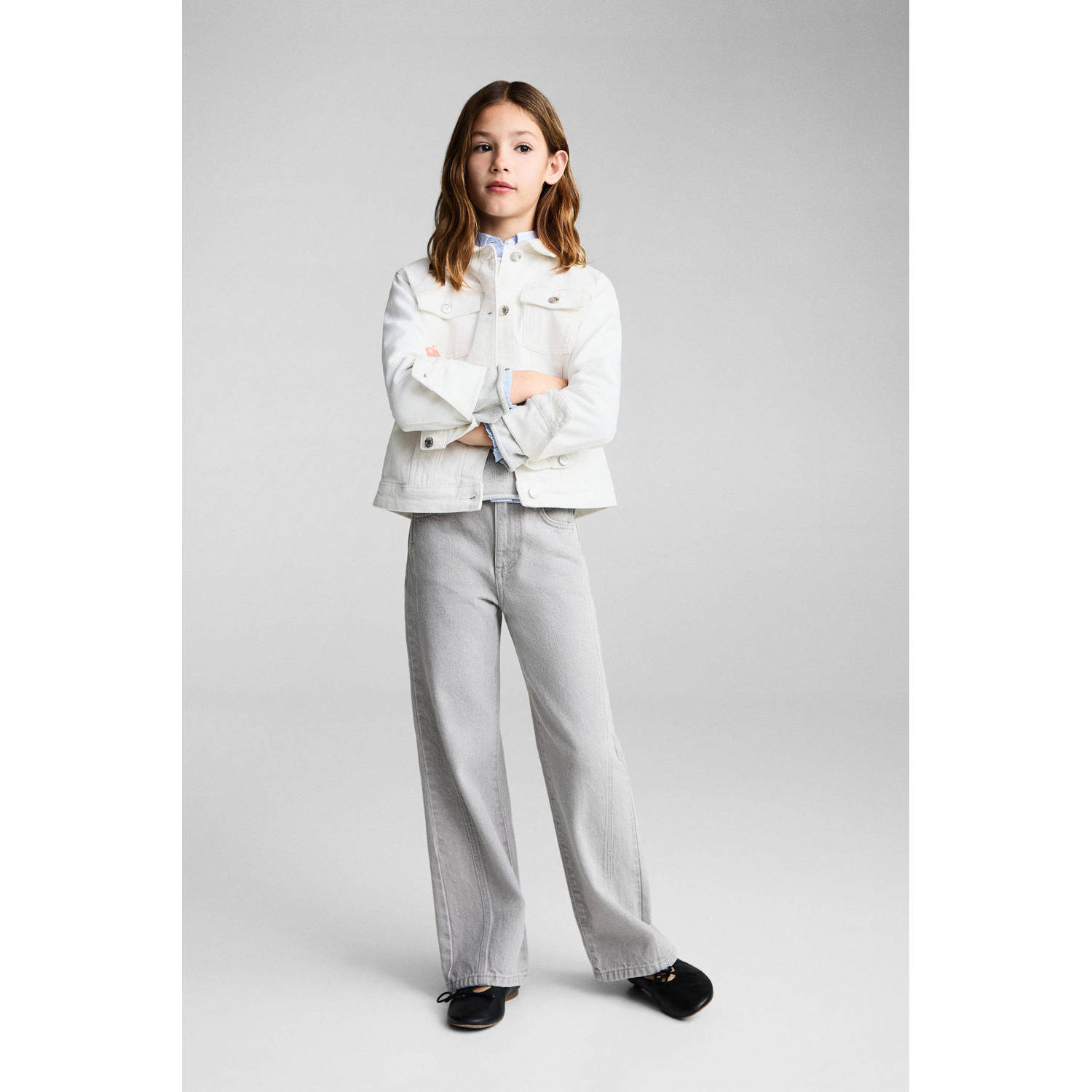 Mango Kids spijkerjas wit