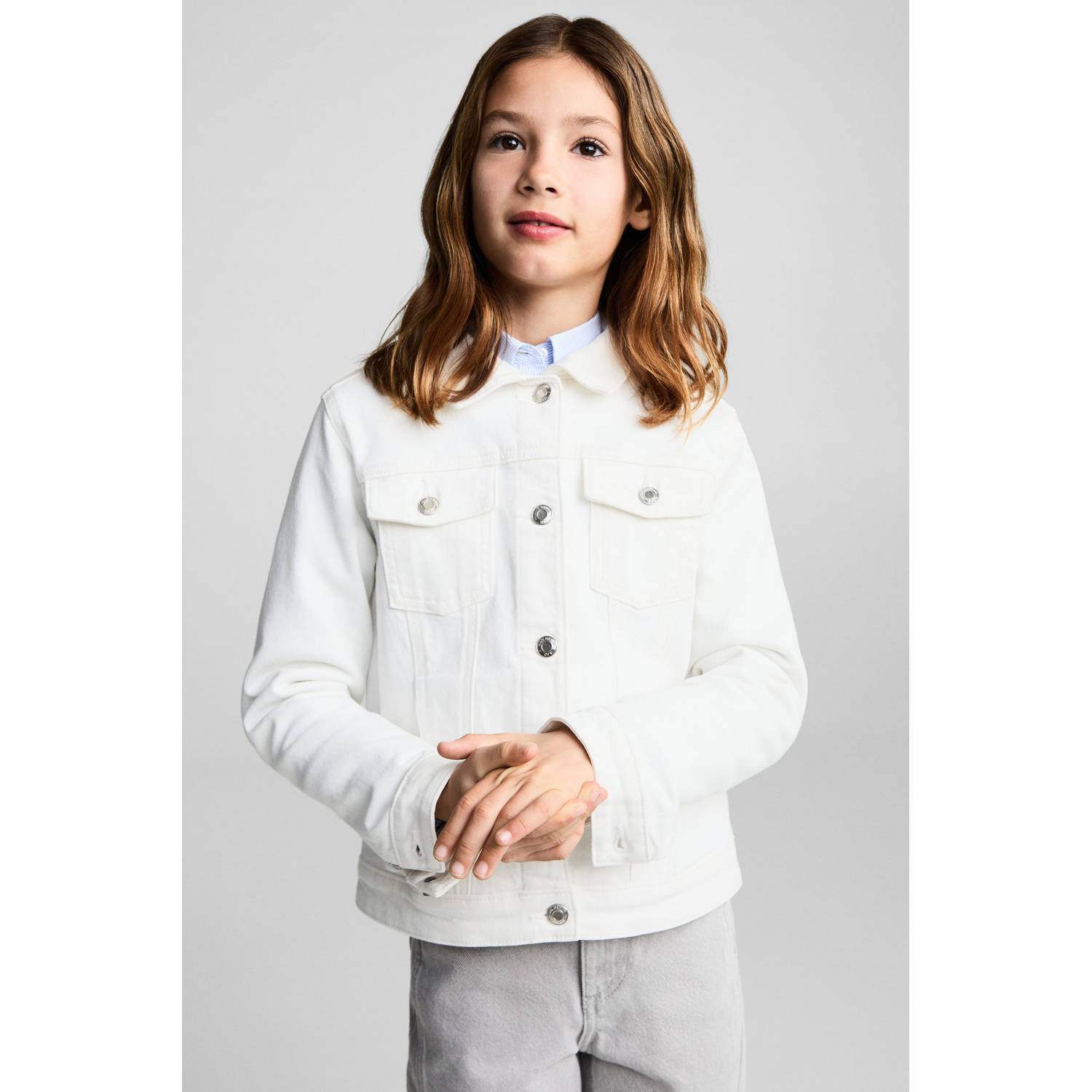 Mango Kids spijkerjas wit