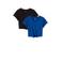 WE Fashion T-shirt - (set van 2) - donkerblauw/zwart