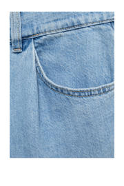 thumbnail: Mango rechtvallend high waist denim short light blue denim