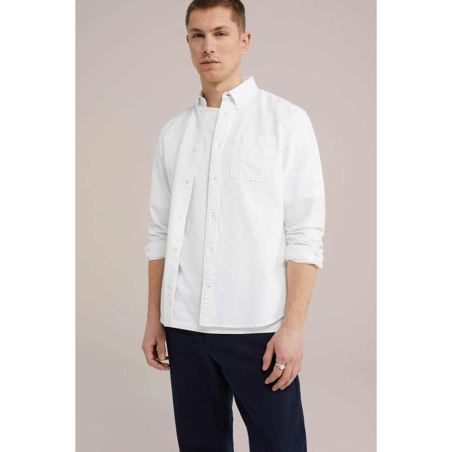 WE Fashion WE Fundamentals casual overhemd wit