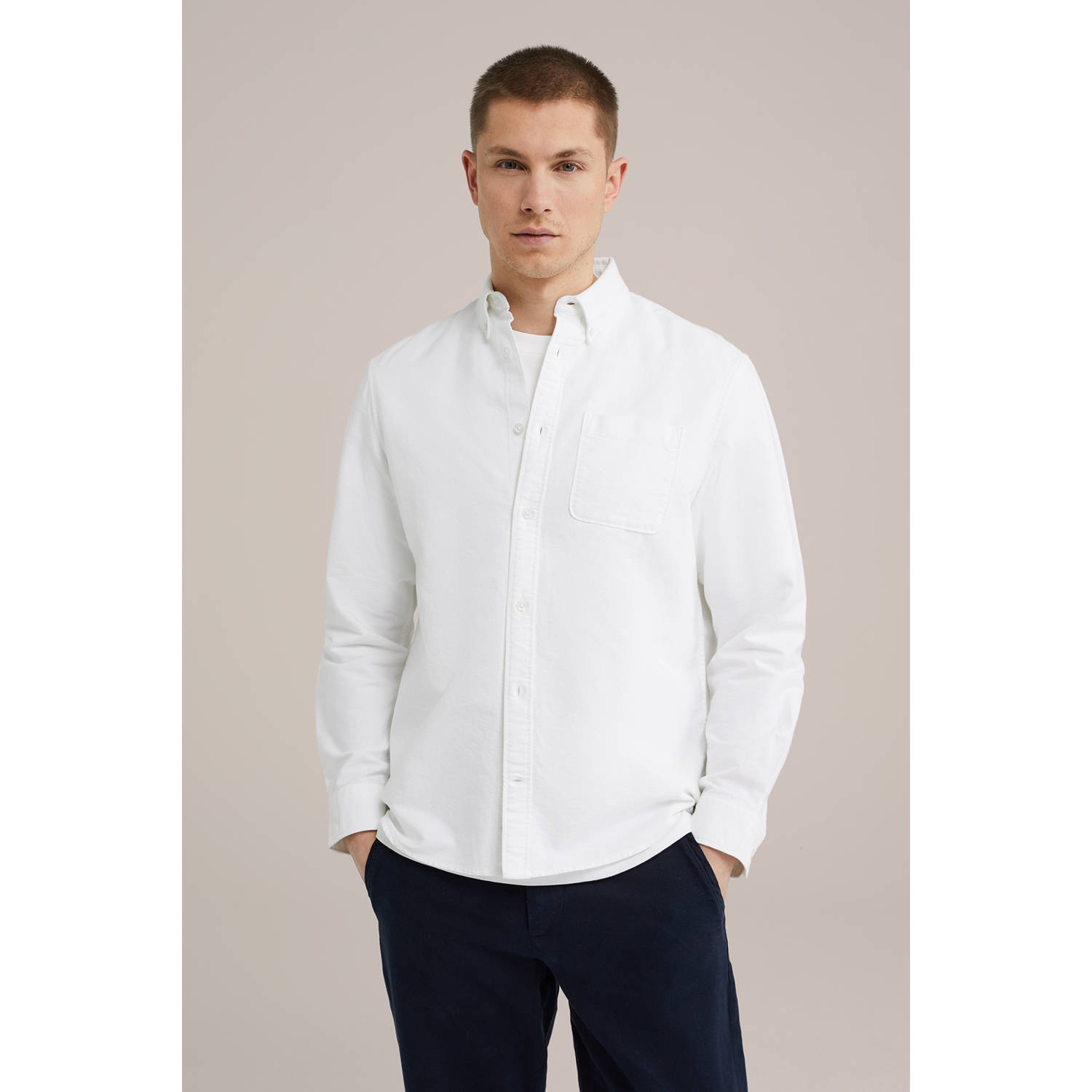 WE Fashion WE Fundamentals casual overhemd wit