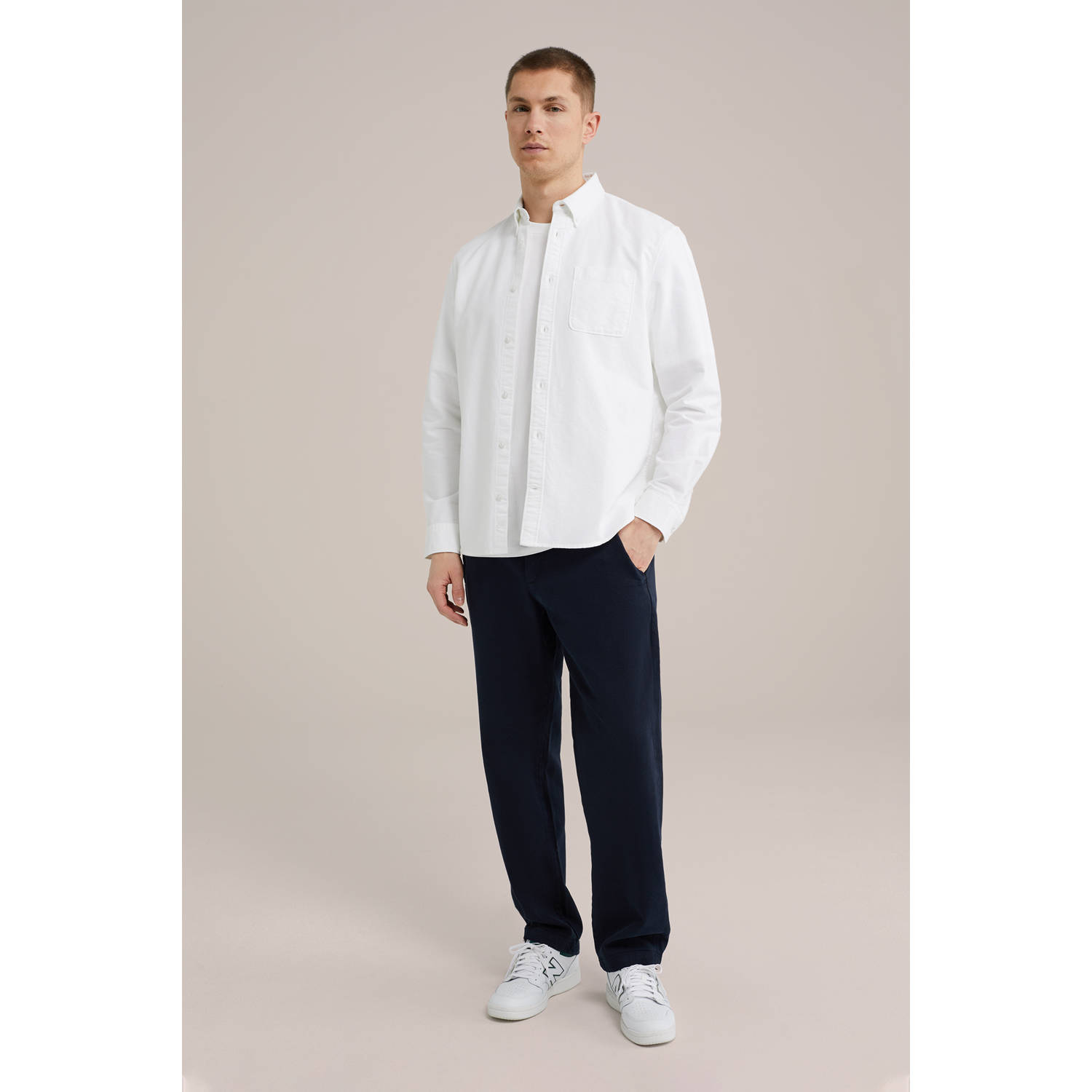 WE Fashion WE Fundamentals casual overhemd wit