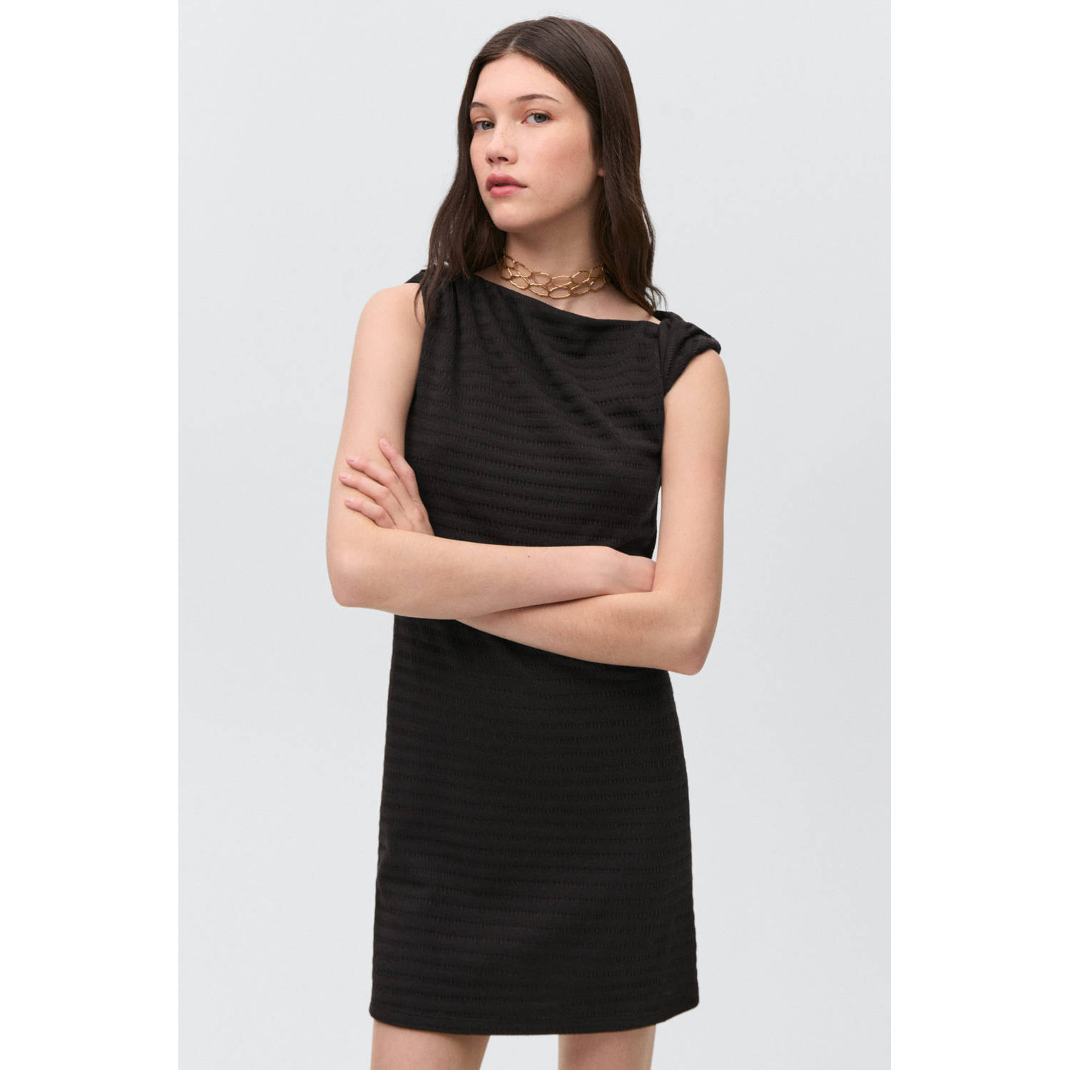 MANGO TEEN korte jurk zwart