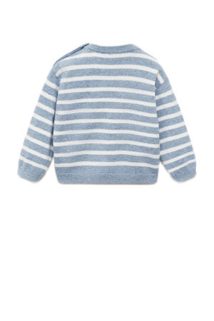 trui blauw fijn gebreid