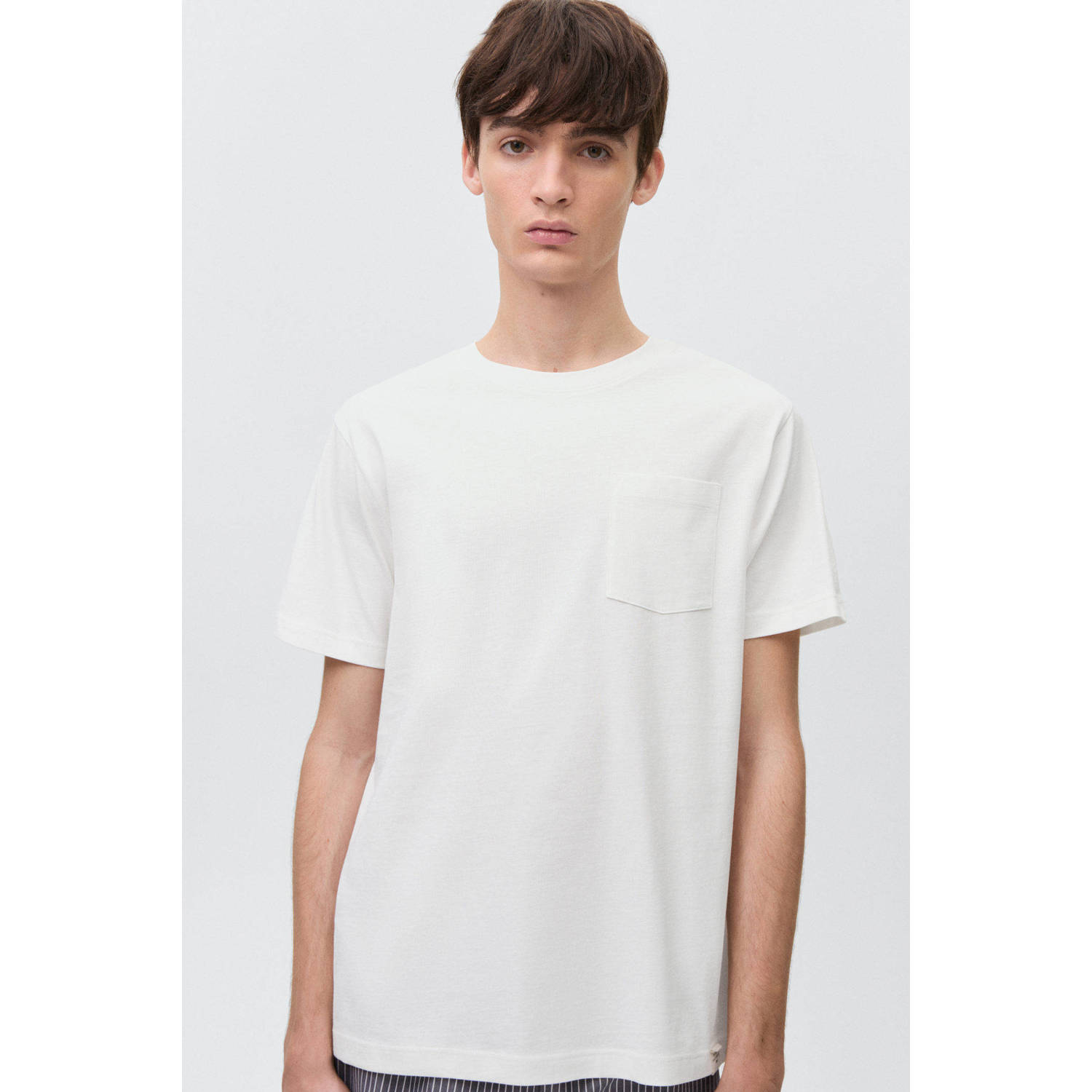 MANGO TEEN shortama wit donkerblauw