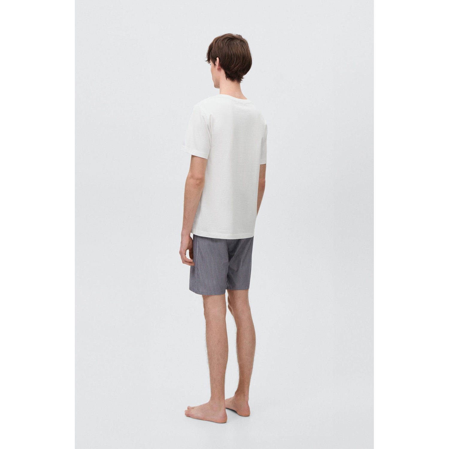 MANGO TEEN shortama wit donkerblauw