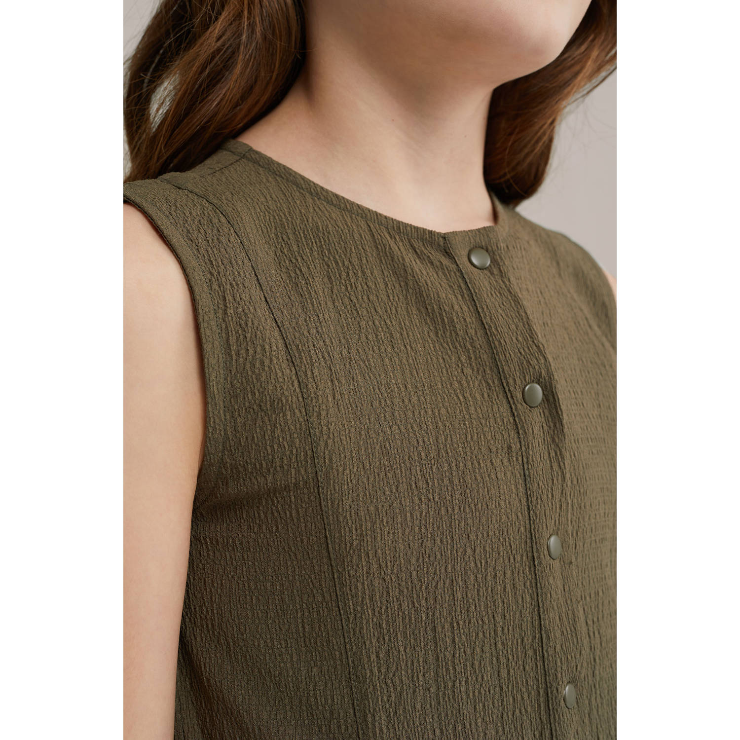 WE Fashion straight jumpsuit kaki