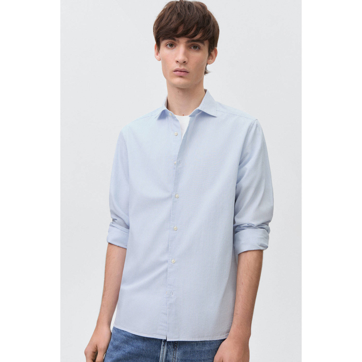 MANGO TEEN overhemd lichtblauw