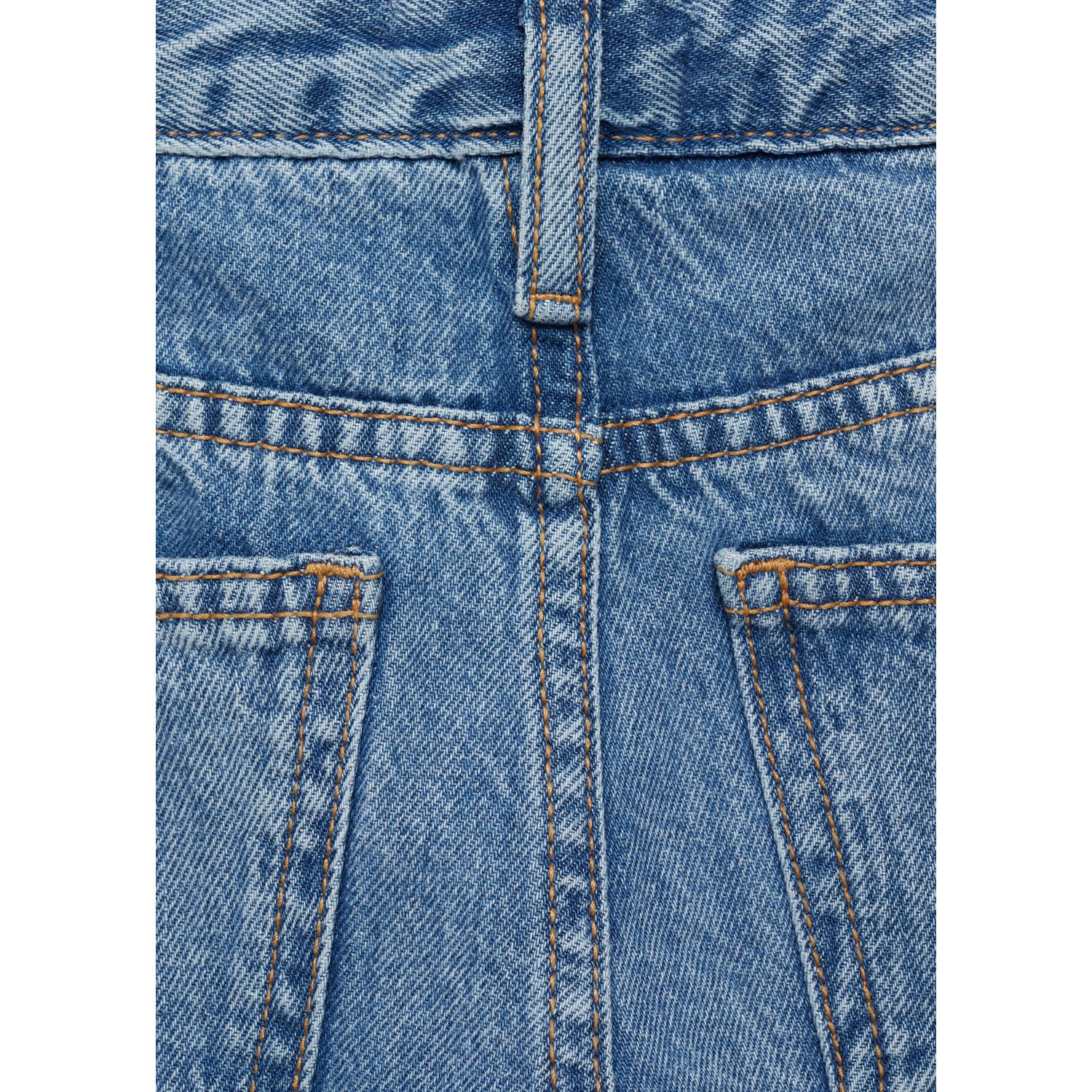 Mango Kids wide leg high waist jeans medium blue denim