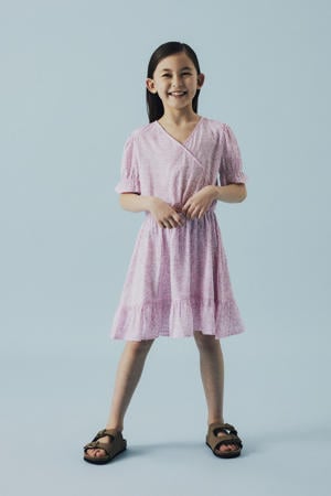 midi jurk roze