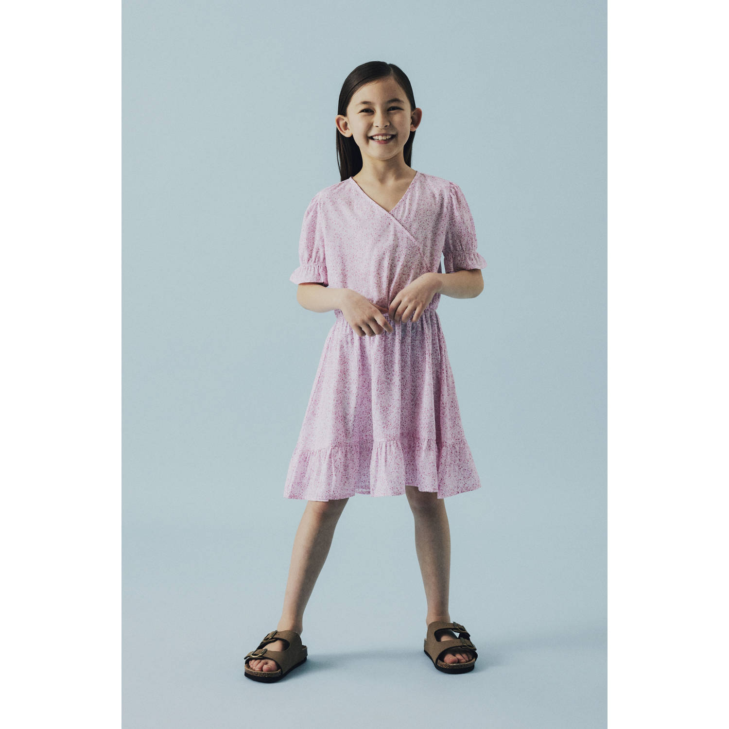 NAME IT KIDS midi jurk roze