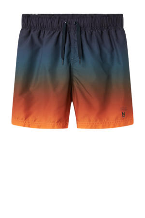 zwemshort donkerblauw/oranje