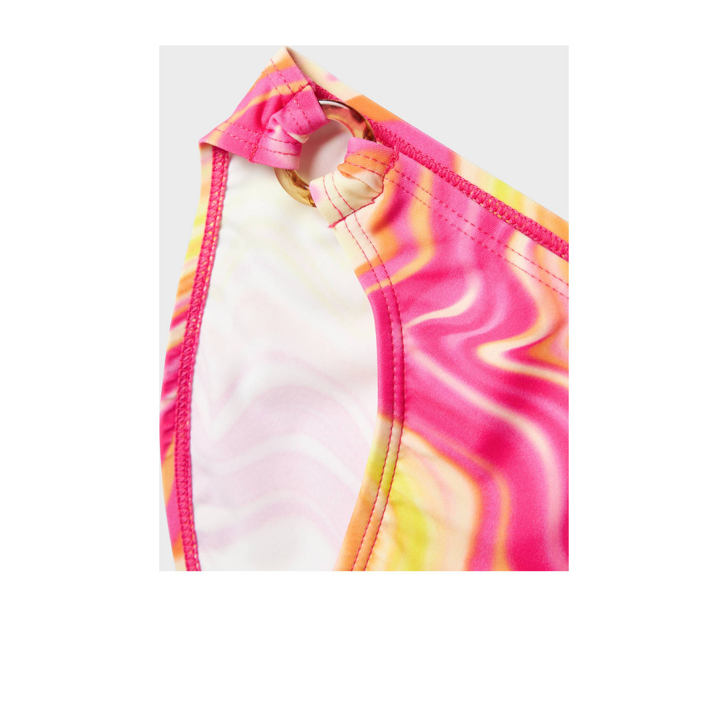 NAME IT KIDS one shoulder bikini roze geel