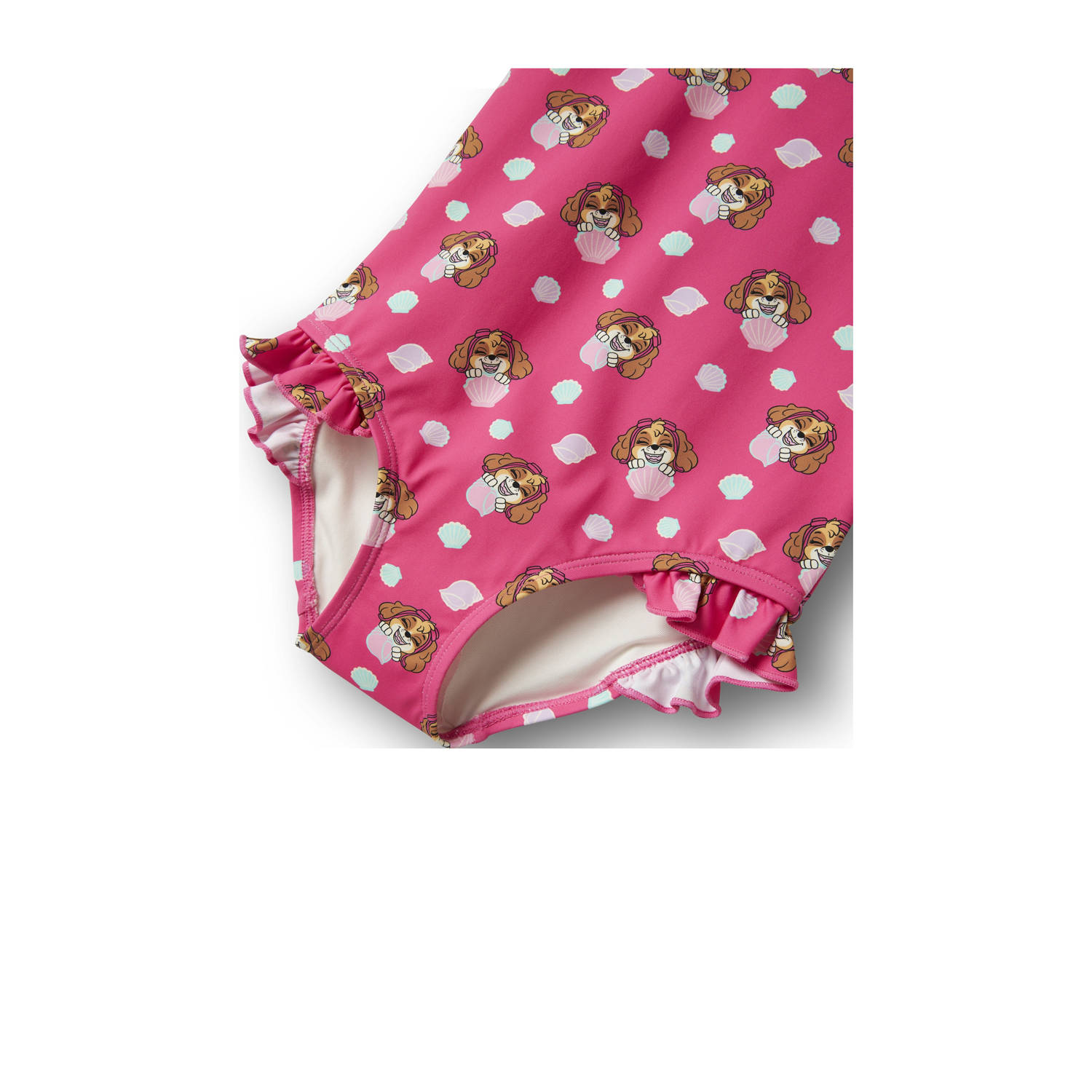 NAME IT MINI Paw Patrol badpak met ruches felroze