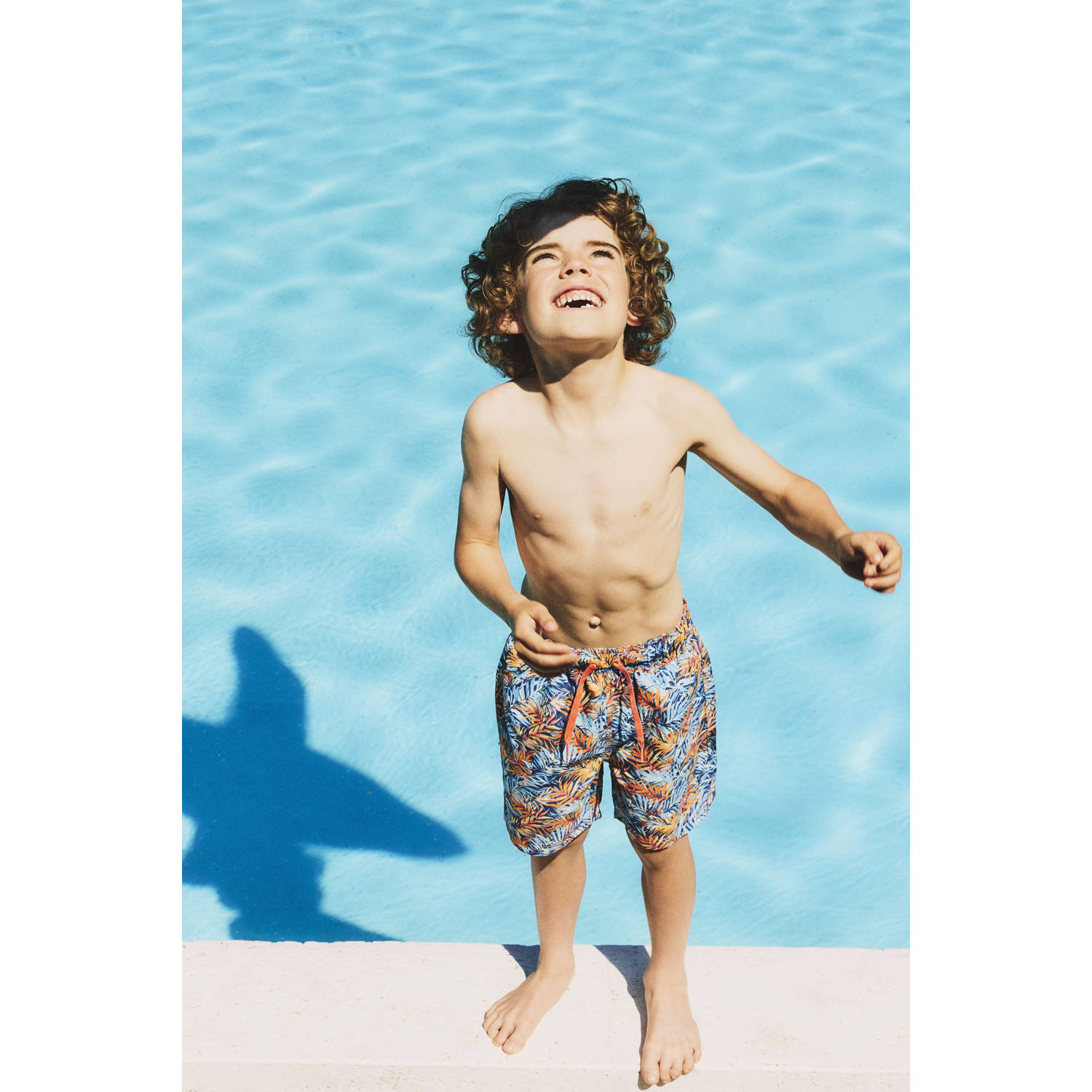 NAME IT KIDS zwemshort blauw oranje