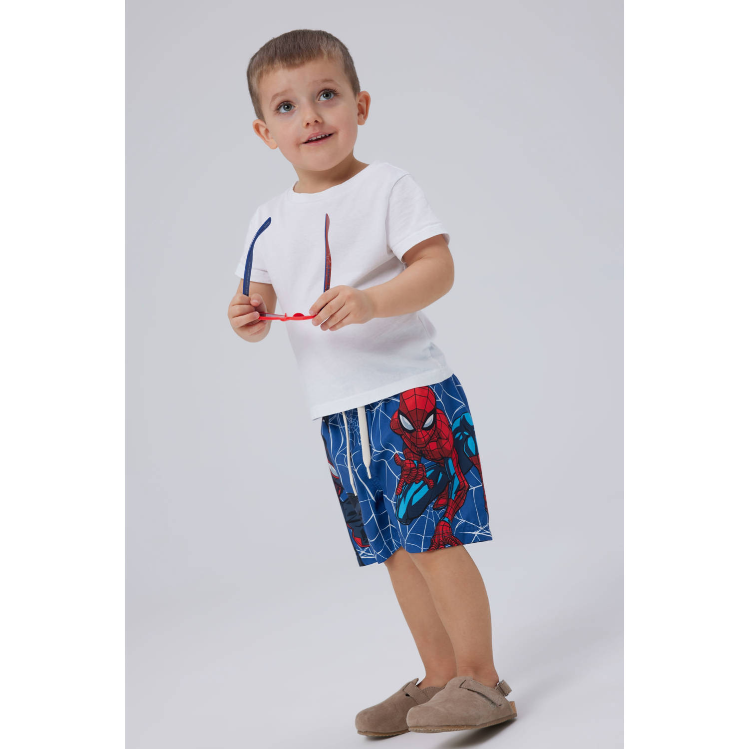 NAME IT MINI Spiderman zwemshort blauw rood